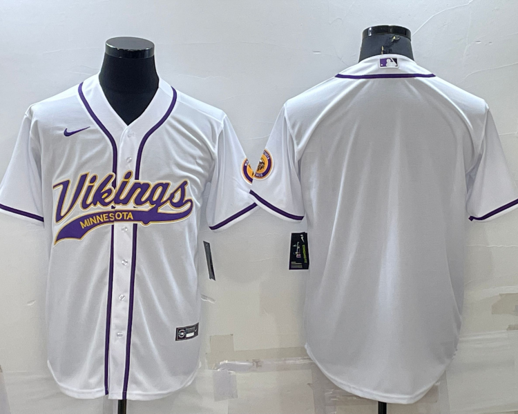 Men's Minnesota Vikings White Blank Jersey