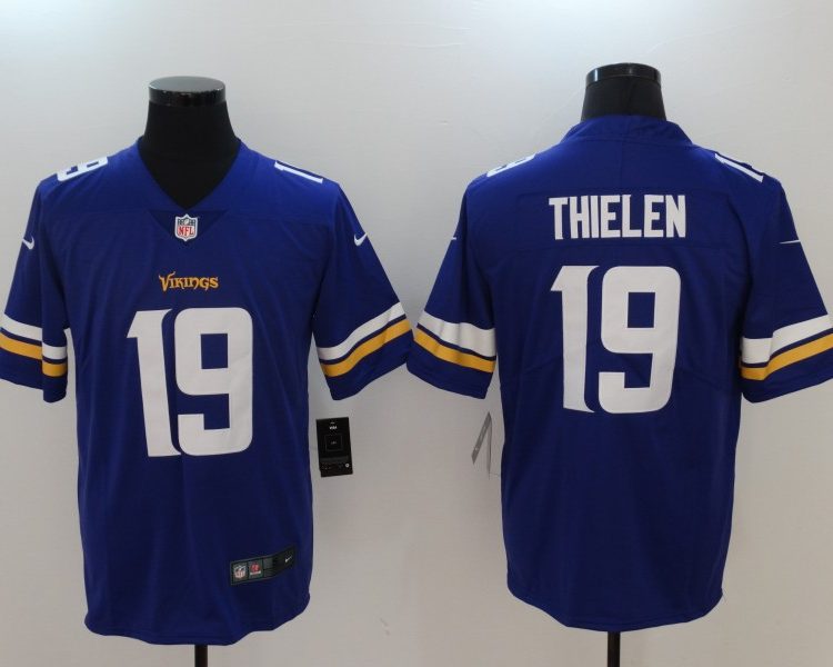 Men's Minnesota Vikings #19 Adam Thielen Purple Jersey