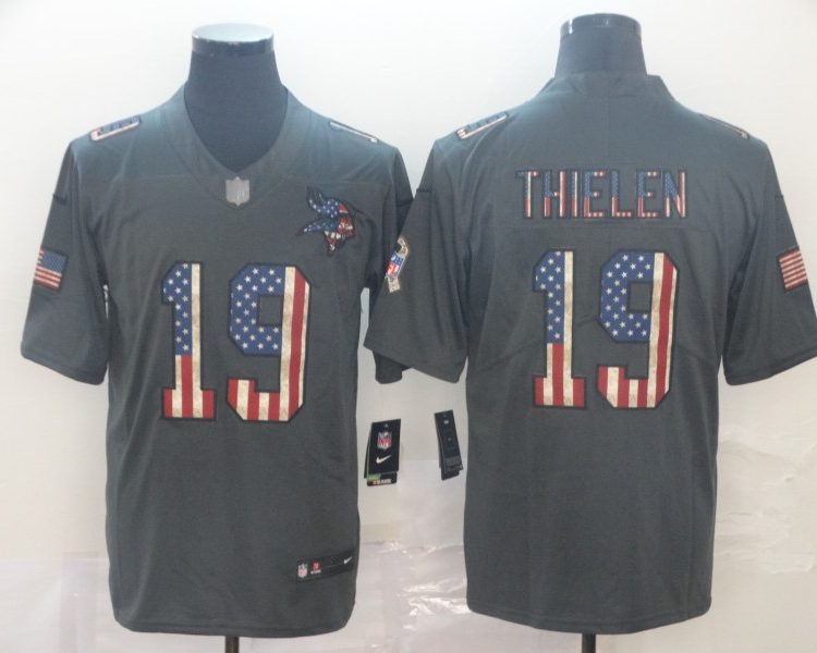 Men's Minnesota Vikings Adam Thielen #19 Black Alternate Jersey
