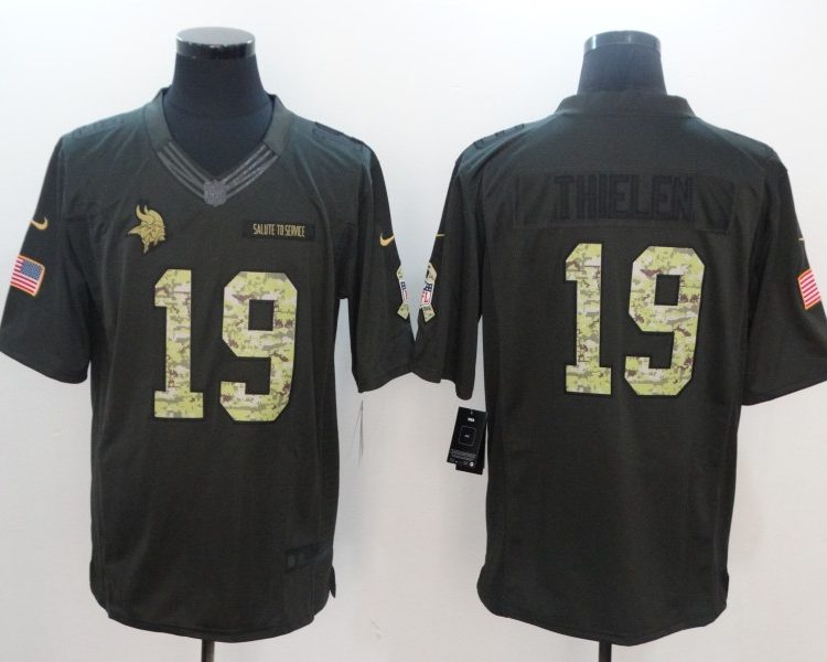 Men's Minnesota Vikings Adam Thielen #19 Black Authentic Jersey