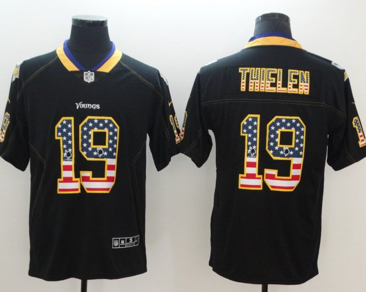 Men's Minnesota Vikings Adam Thielen #19 Black Jersey