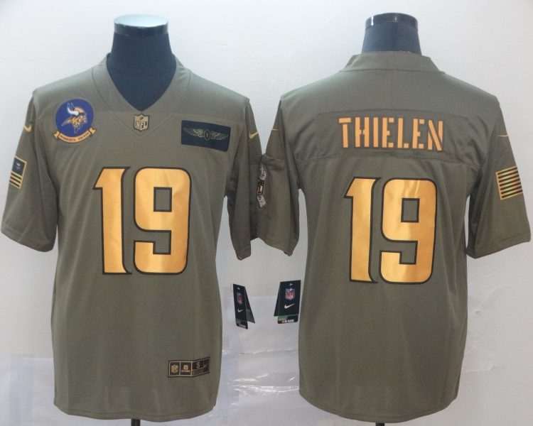 Men's Minnesota Vikings Adam Thielen #19 Brown Alternate Jersey