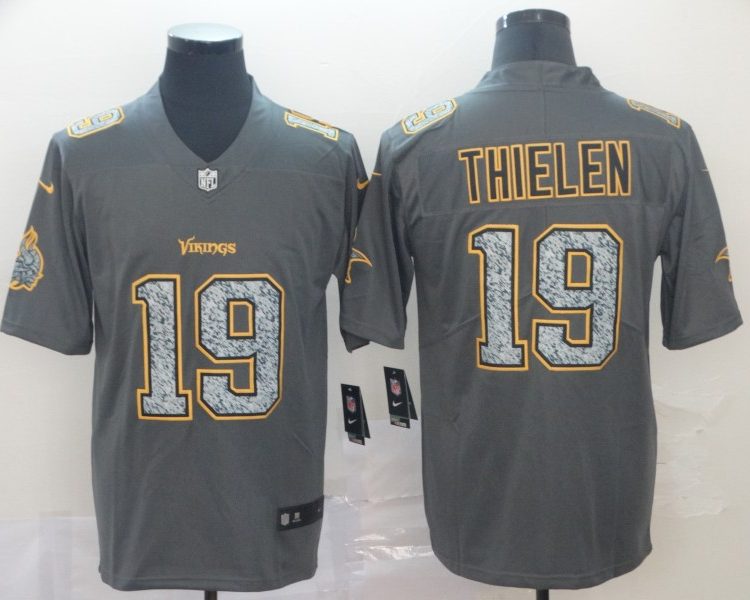 Men's Minnesota Vikings Adam Thielen #19 Gray Jersey