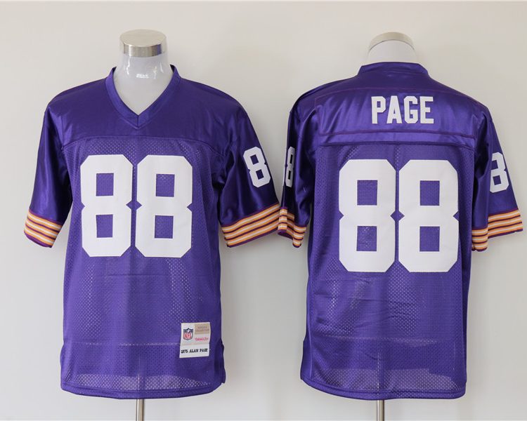 Men's Minnesota Vikings Alan Page Mitchell & Ness Purple Legacy Jersey