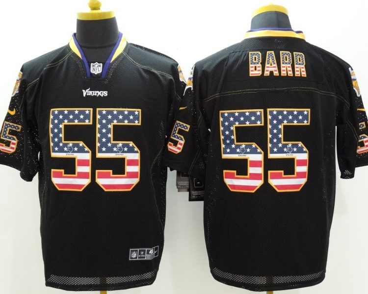 Men's Minnesota Vikings Anthony Barr #55 Black Jersey