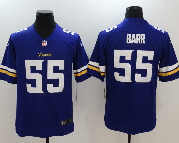 Men's Minnesota Vikings Anthony Barr #55 Purple Jersey