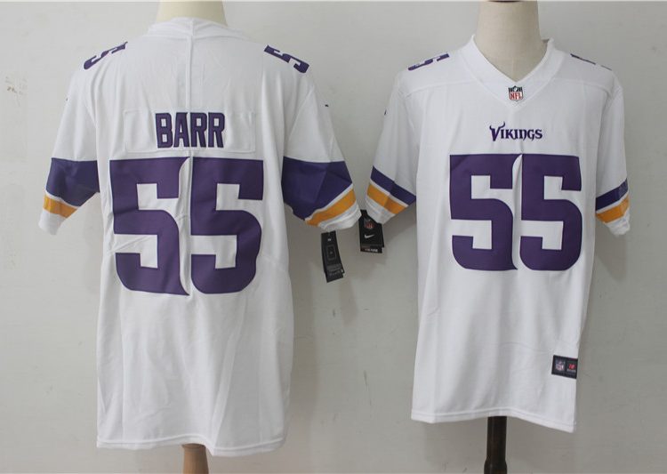 Men's Minnesota Vikings Anthony Barr #55 White Jersey