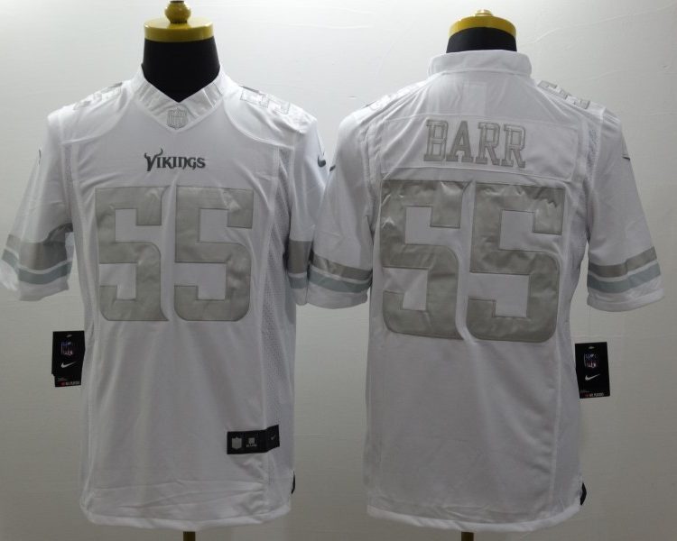 Men's Minnesota Vikings Anthony Barr #55 White Jersey