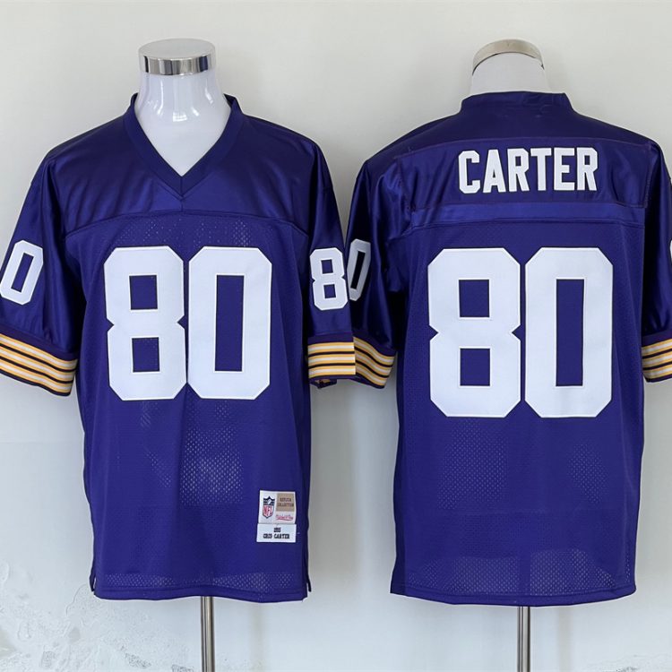 Men's Minnesota Vikings Cris Carter Mitchell & Ness Purple Legacy Jersey
