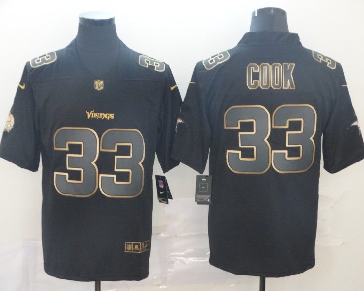 Men's Minnesota Vikings Dalvin Cook #33 Black Jersey