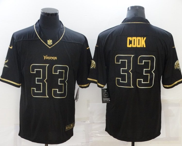 Men's Minnesota Vikings Dalvin Cook #33 Black Jersey