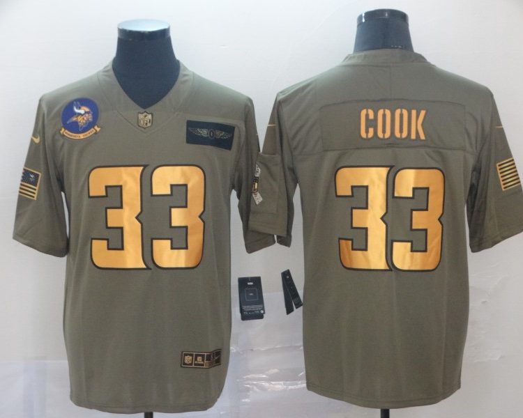 Men's Minnesota Vikings Dalvin Cook #33 Brown Alternate Jersey