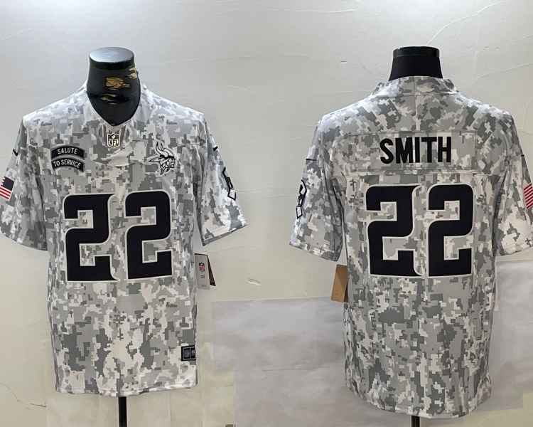 Men's Minnesota Vikings Harrison Smith #22 Arctic Camo 2024 Salute to Service Limited Jersey