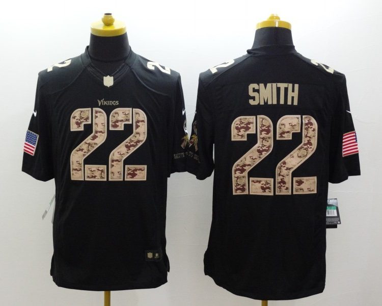 Men's Minnesota Vikings Harrison Smith #22 Black Jersey