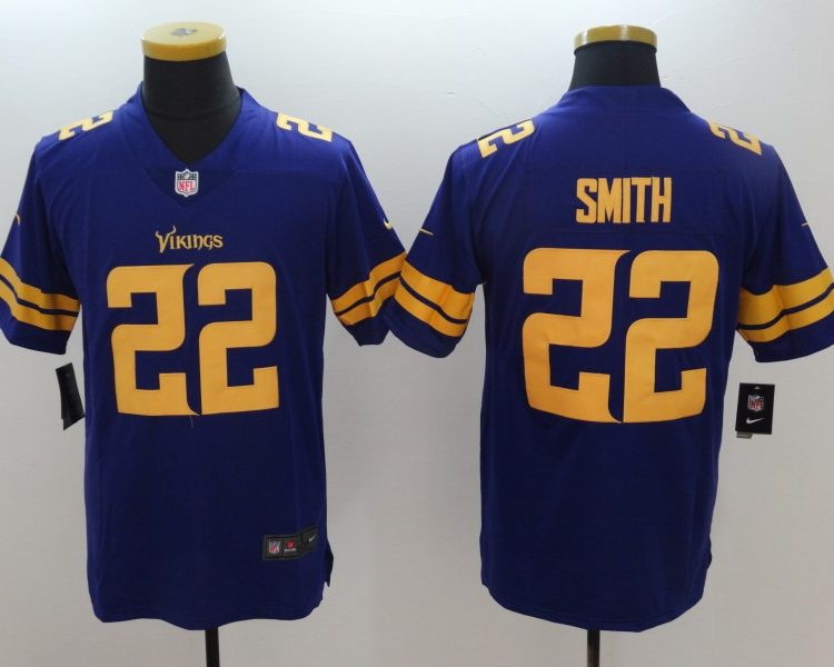 Men's Minnesota Vikings Harrison Smith #22 Purple Jersey