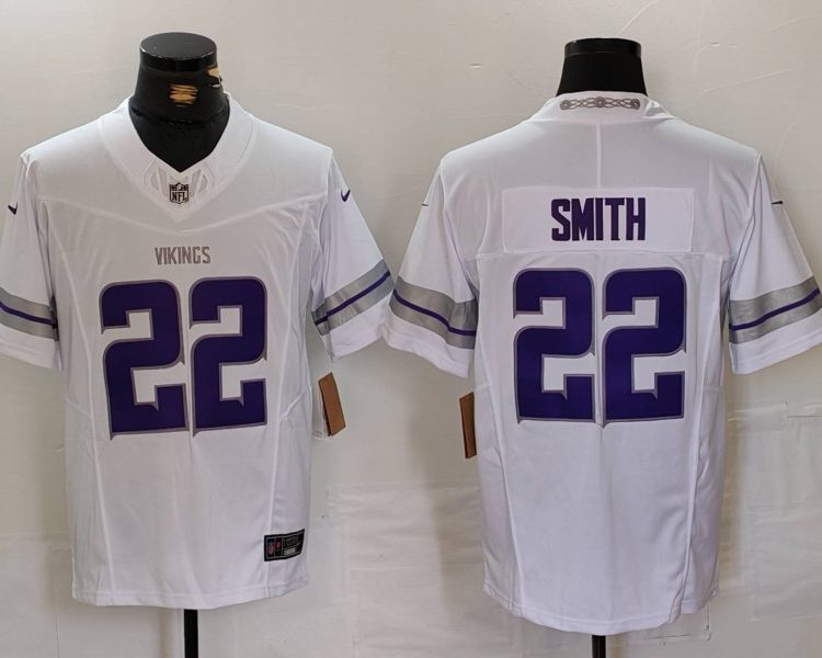 Men's Minnesota Vikings Harrison Smith #22 White Alternate Vapor F.U.S.E. Elite Jersey
