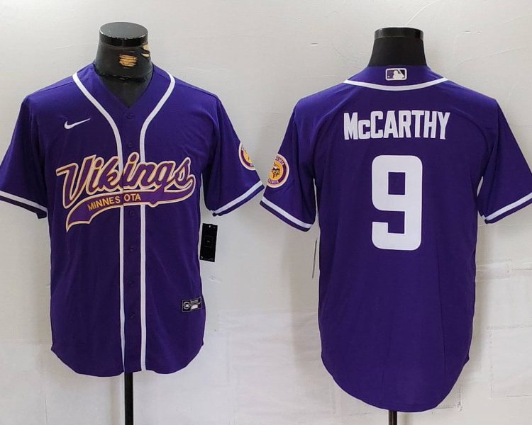Men's Minnesota Vikings J.J. McCarthy #9 Purple Jersey