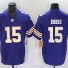 Men's Minnesota Vikings Joshua Dobbs #15 Purple Classic Jersey