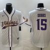 Men's Minnesota Vikings Joshua Dobbs #15 White Jersey Joint Edition