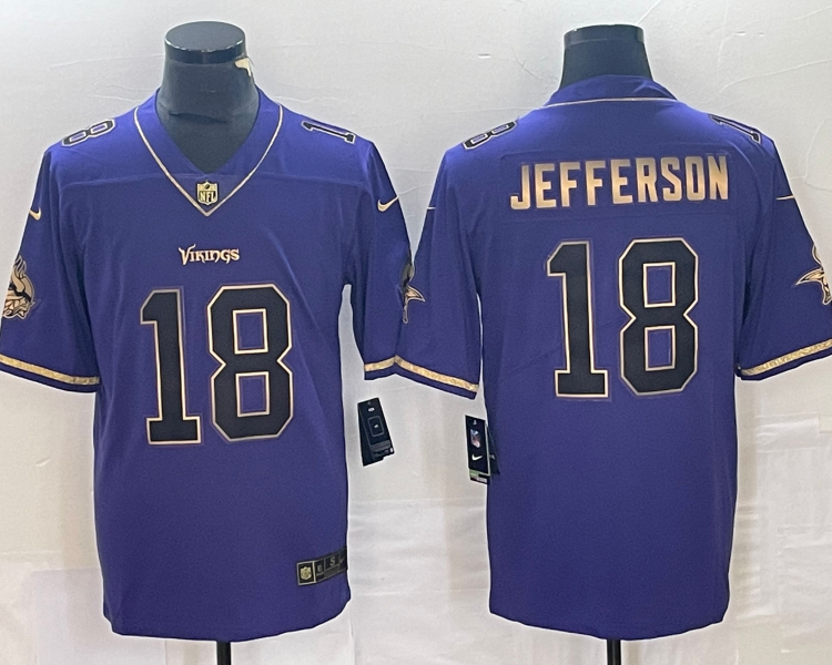 Men's Minnesota Vikings Justin Jefferson #18 Purple Alternate Jersey