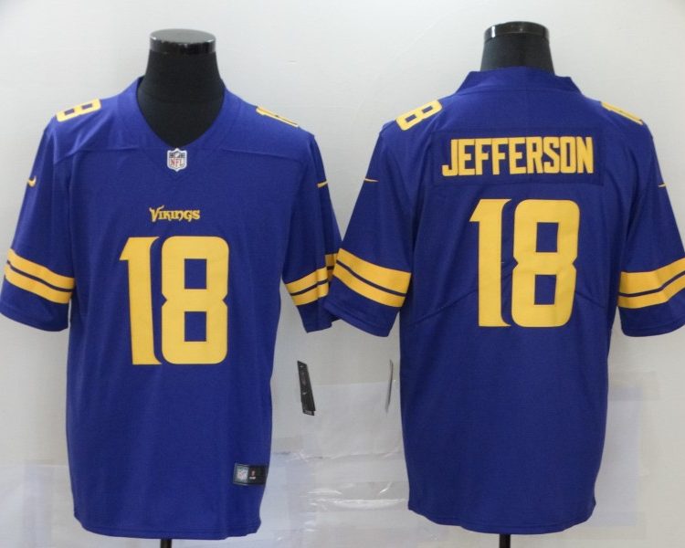 Men's Minnesota Vikings Justin Jefferson #18 Purple Jersey