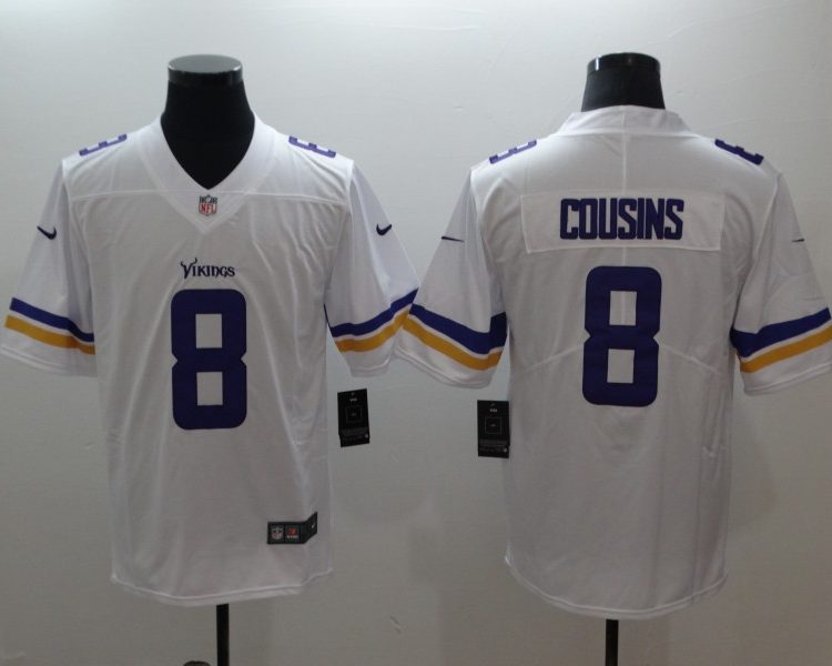 Men's Minnesota Vikings Kirk Cousins #8 Jersey White
