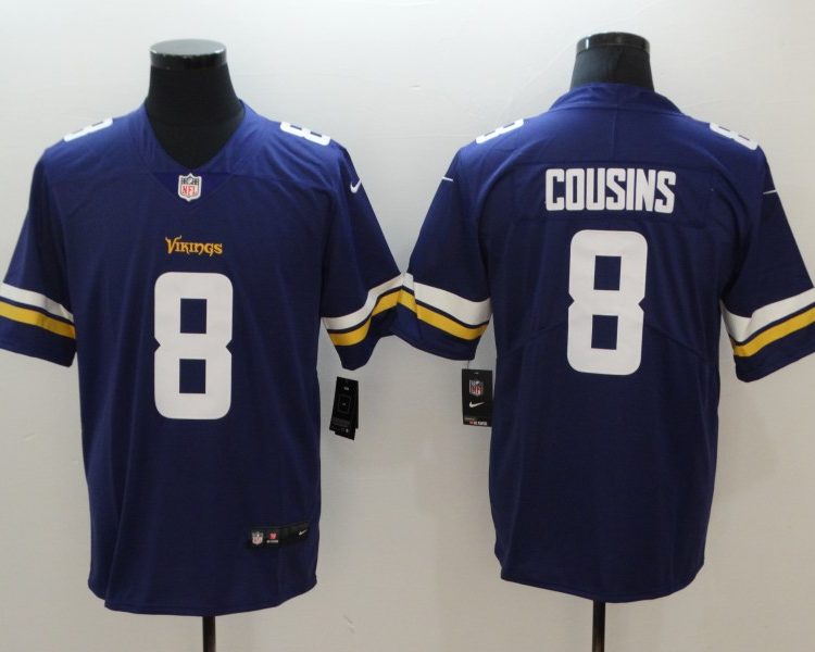 Men's Minnesota Vikings Kirk Cousins #8 Purple Jersey