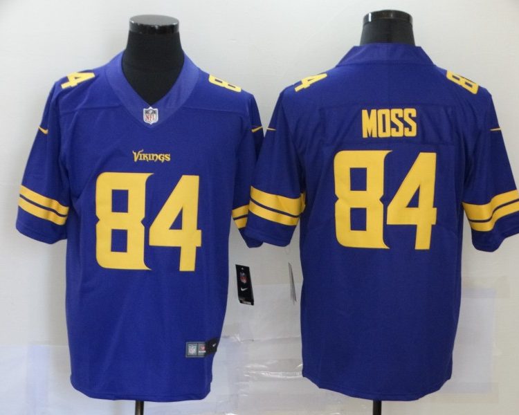 Men's Minnesota Vikings Randy Moss #84 Purple Jersey