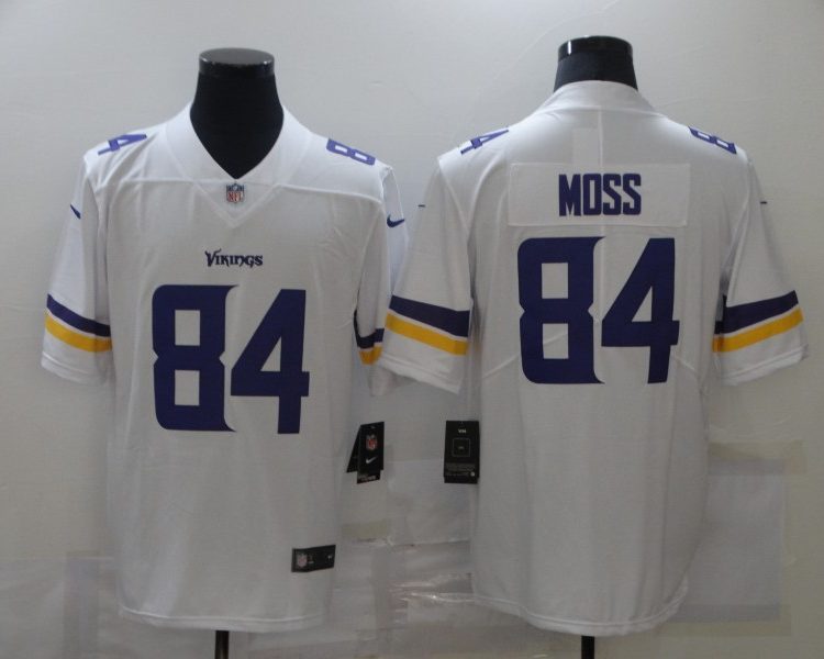 Men's Minnesota Vikings Randy Moss #84 White Jersey