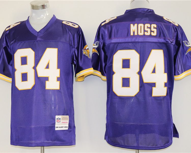 Men's Minnesota Vikings Randy Moss Mitchell & Ness Purple Legacy Jersey