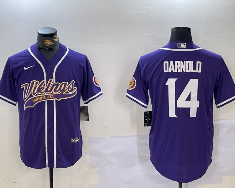 Men's Minnesota Vikings Sam Darnold #14 Purple Jersey