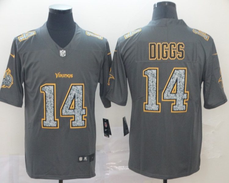 Men's Minnesota Vikings Stefon Diggs #14 Gray Jersey