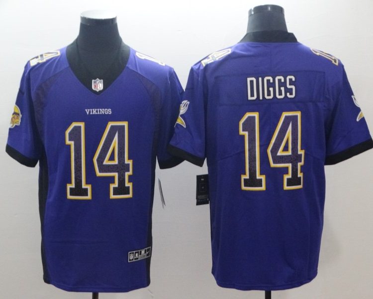 Men's Minnesota Vikings Stefon Diggs #14 Purple Jersey