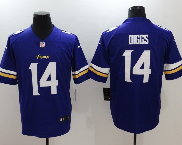 Men's Minnesota Vikings Stefon Diggs #14 Purple Jersey