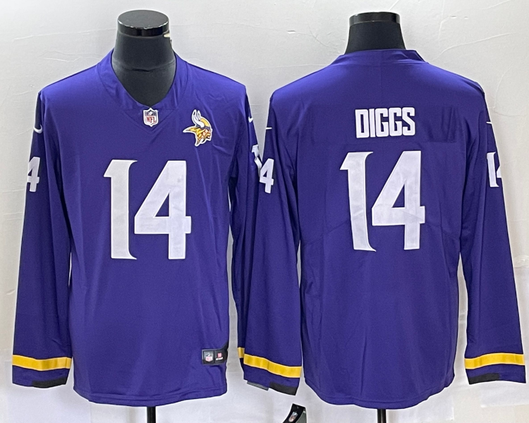 Men's Minnesota Vikings Stefon Diggs #14 Purple Jersey