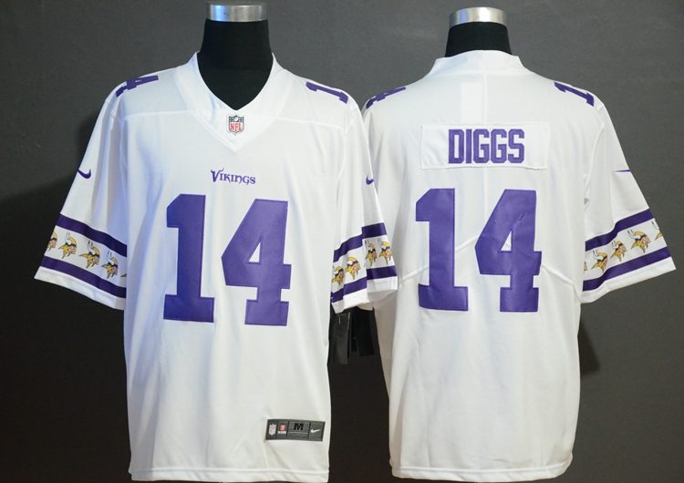 Men's Minnesota Vikings Stefon Diggs #14 White Jersey