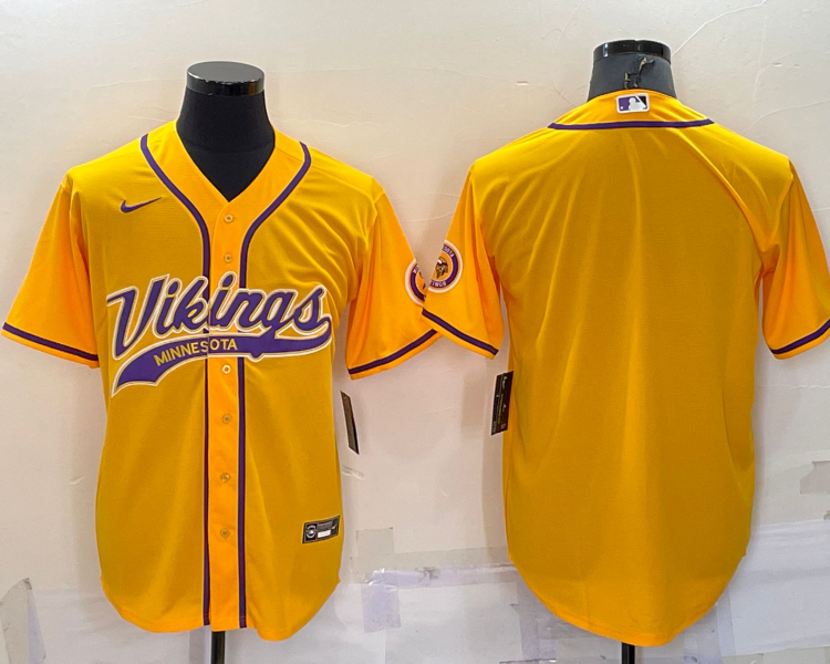 Men's Minnesota Vikings Yellow Blank Jersey