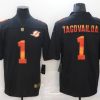 Men's Miami Dolphins #1 Tua Tagovailoa Black Jersey