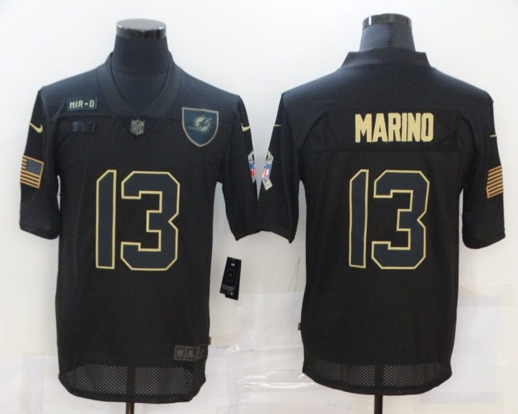 Men's Miami Dolphins #13 Dan Marino Black Jersey