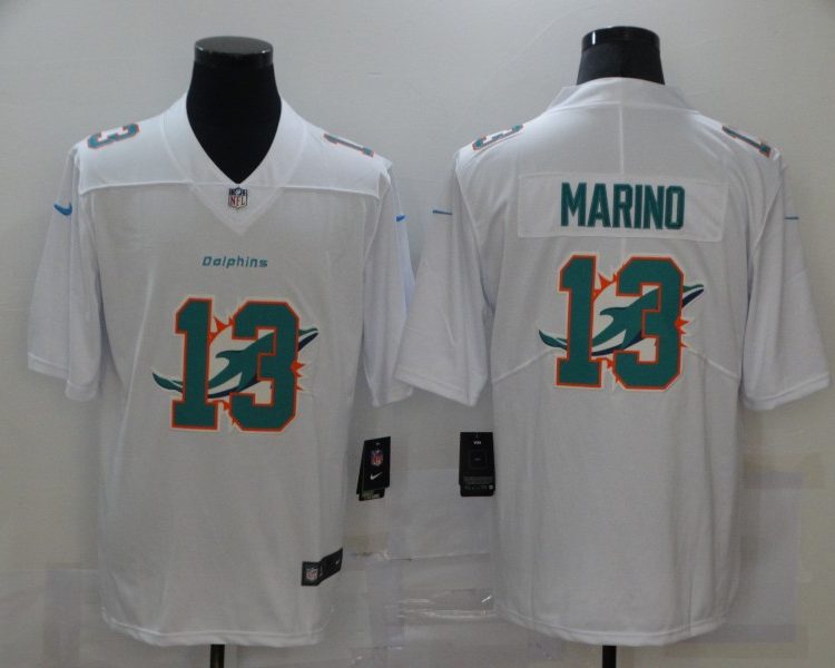 Men's Miami Dolphins #13 Dan Marino White Jersey