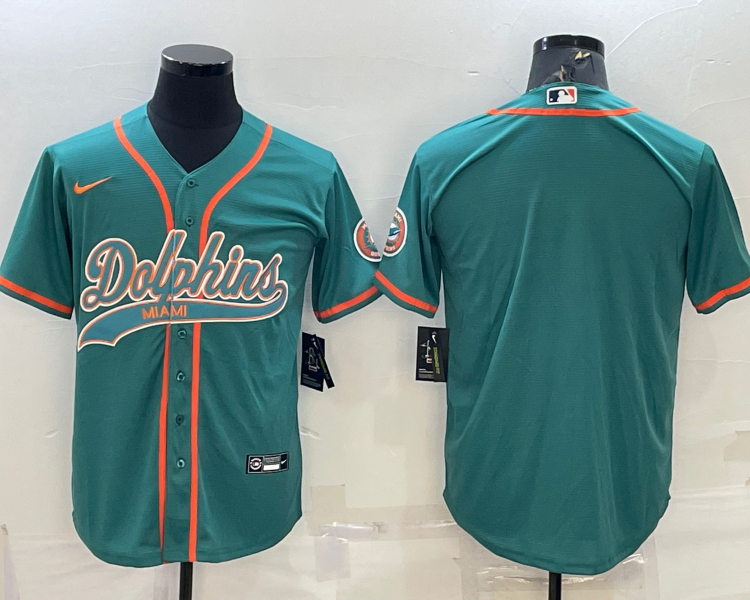 Men's Miami Dolphins Aqua Blank Jersey