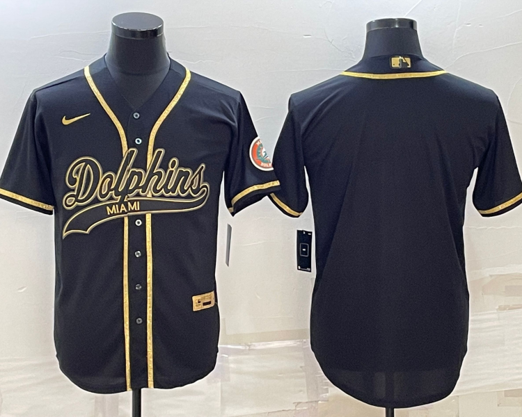 Men's Miami Dolphins Black Blank Jersey