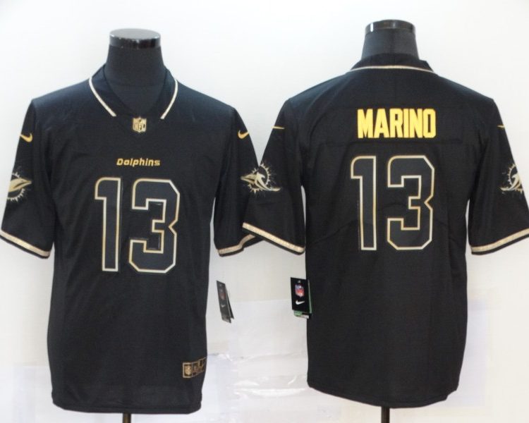 Men's Miami Dolphins Dan Marino #13 Black Alternate Jersey