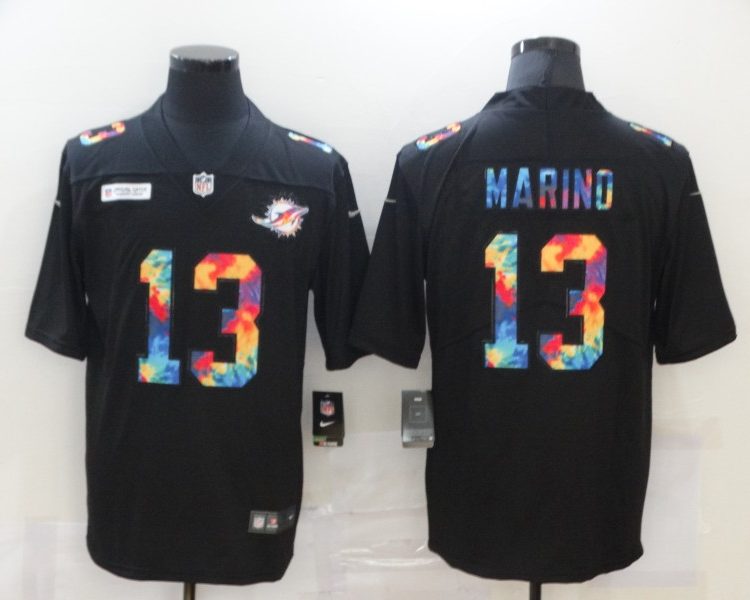 Men's Miami Dolphins Dan Marino #13 Black Jersey