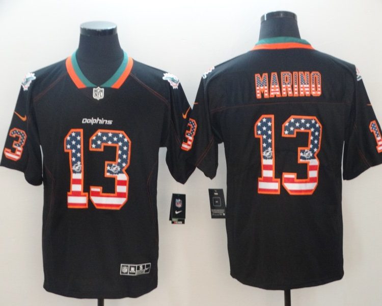 Men's Miami Dolphins Dan Marino #13 Black Jersey