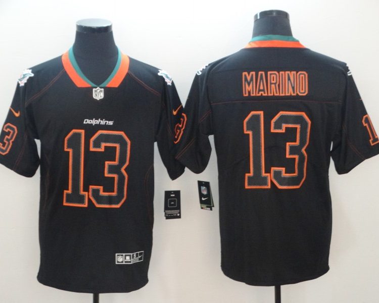 Men's Miami Dolphins Dan Marino #13 Black Team Jersey