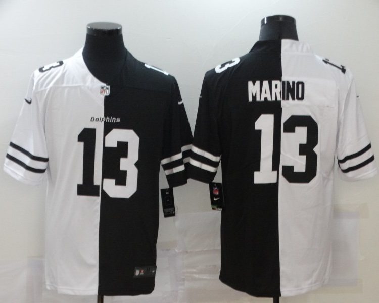 Men's Miami Dolphins Dan Marino #13 Black/White Jersey