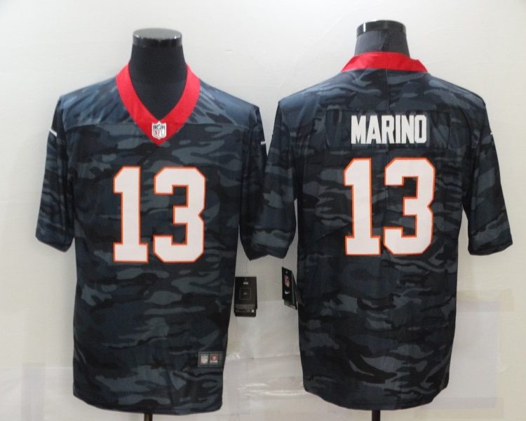 Men's Miami Dolphins Dan Marino #13 Gray Camouflage Jersey