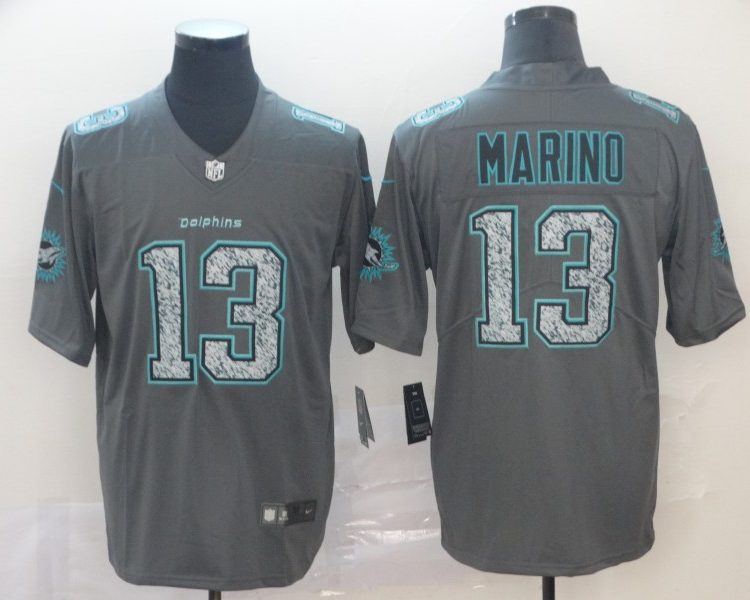 Men's Miami Dolphins Dan Marino #13 Gray Jersey