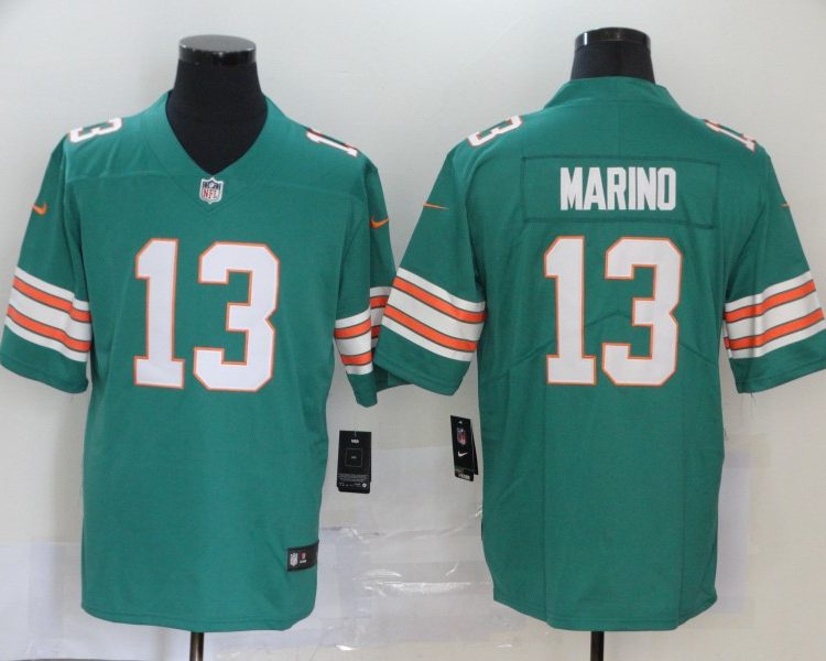 Men's Miami Dolphins Dan Marino #13 Green Jersey